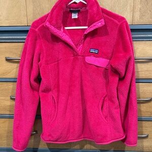 Patagonia Bright Pink Women's Snap-T Synchilla Fleece Pullover